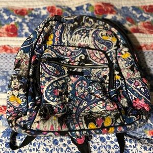 Vera Bradley Floral Paisley Backpack - Blue and Pink